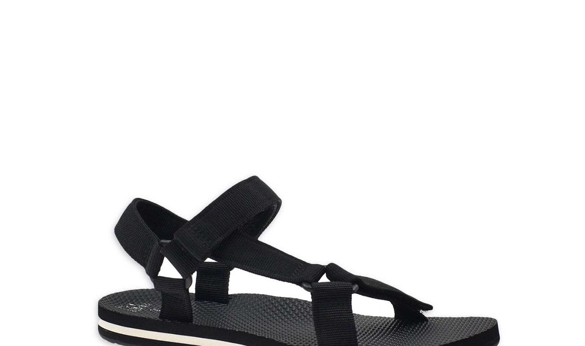 black strappy sport sandals