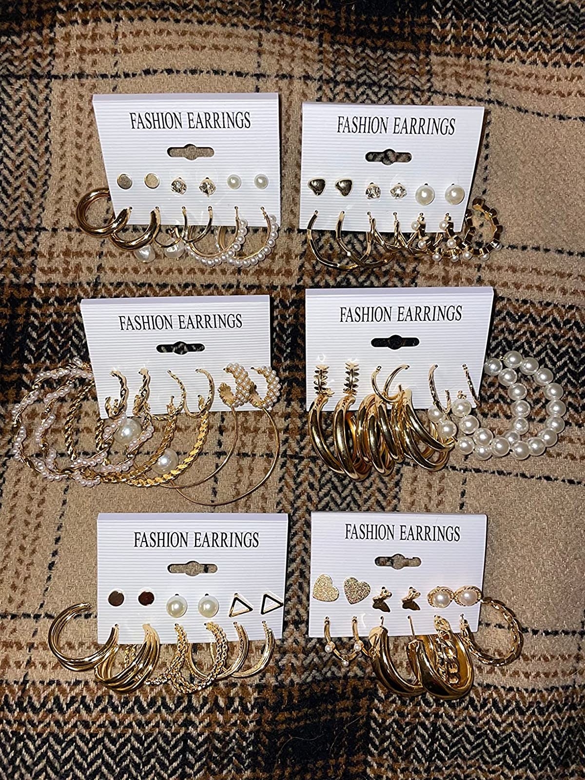 Reviewer image showing all the pairs of earrings