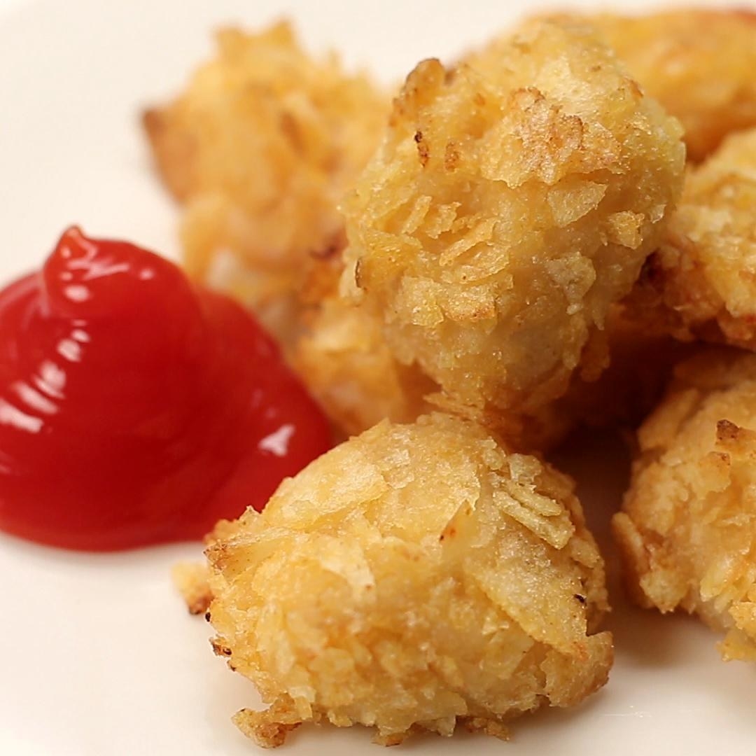 Potato Chip Crusted Chicken Nuggets