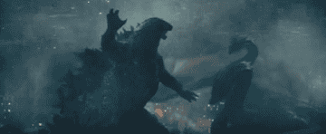 Godzilla and Ghidorah fight in the dark in &quot;Godzilla: King of the Monsters&quot;