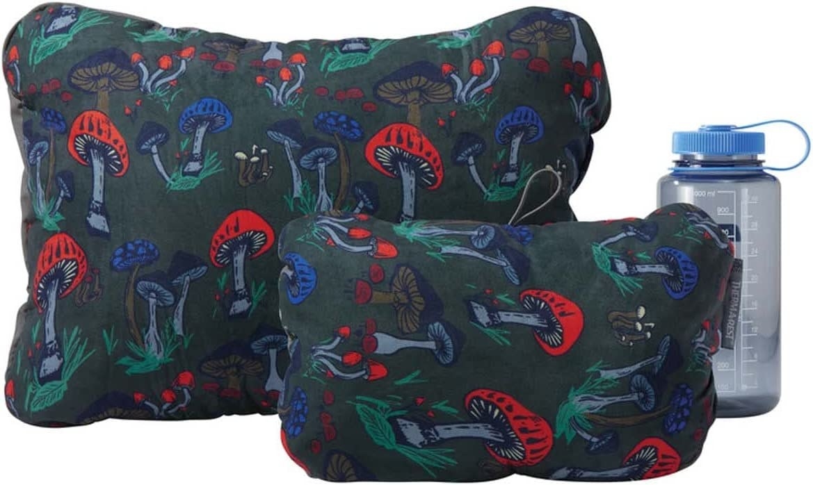 mushroom print compressible pillow in two sizes