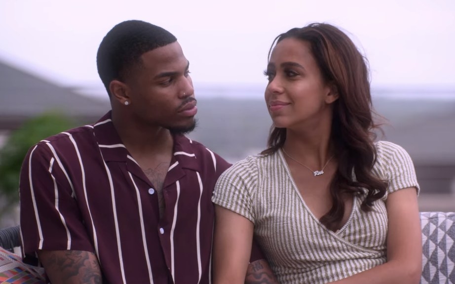 Zay Wilson and Rae Williams looking at each other during episode one of &quot;The Ultimatum&quot;