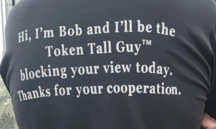 Close-up of the guy&#x27;s T-shirt