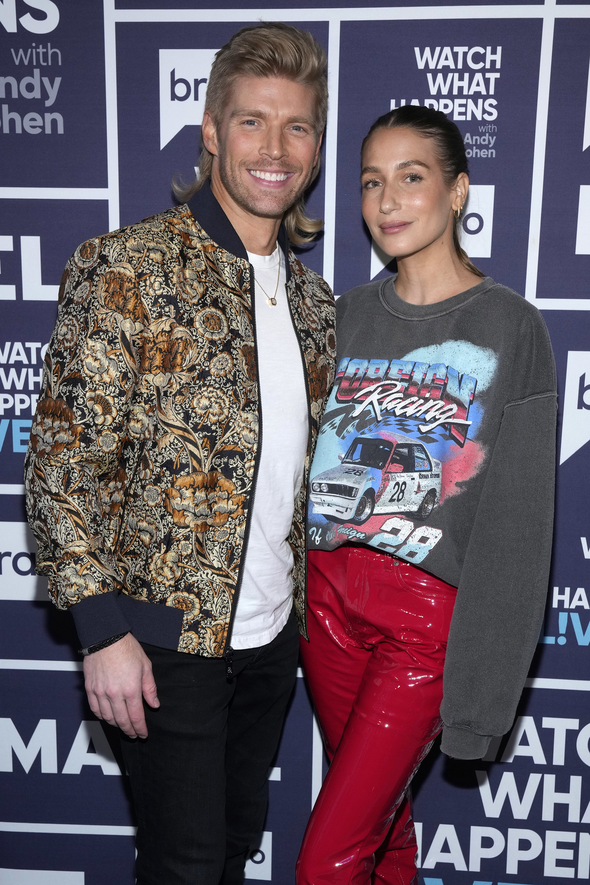 Kyle Cooke and Amanda Batula attending an episode of &quot;Watch What Happens Live With Andy Cohen&quot; as co-stars