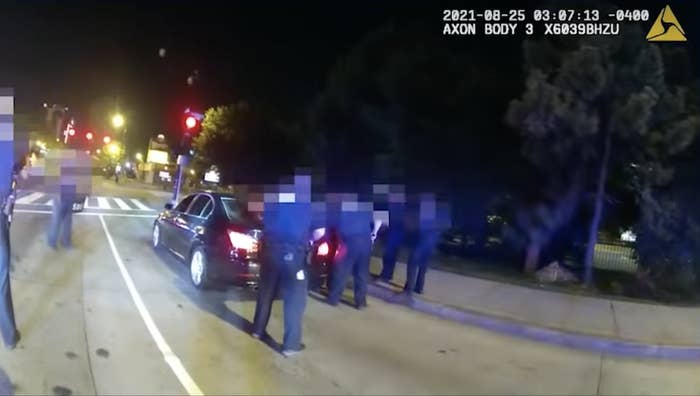 Body camera footage of An’Twan Gilmore being surrounded by police