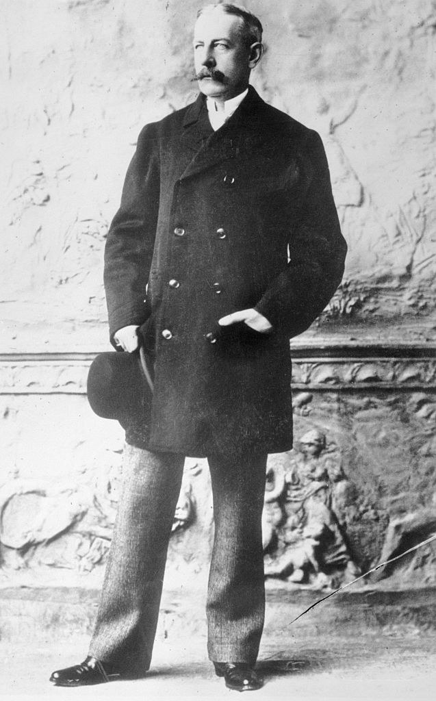 Newspaper publisher James Gordon Bennett (1841-1918), son of New York Herald newspaper founder James Gordon Bennett (1795-1872).