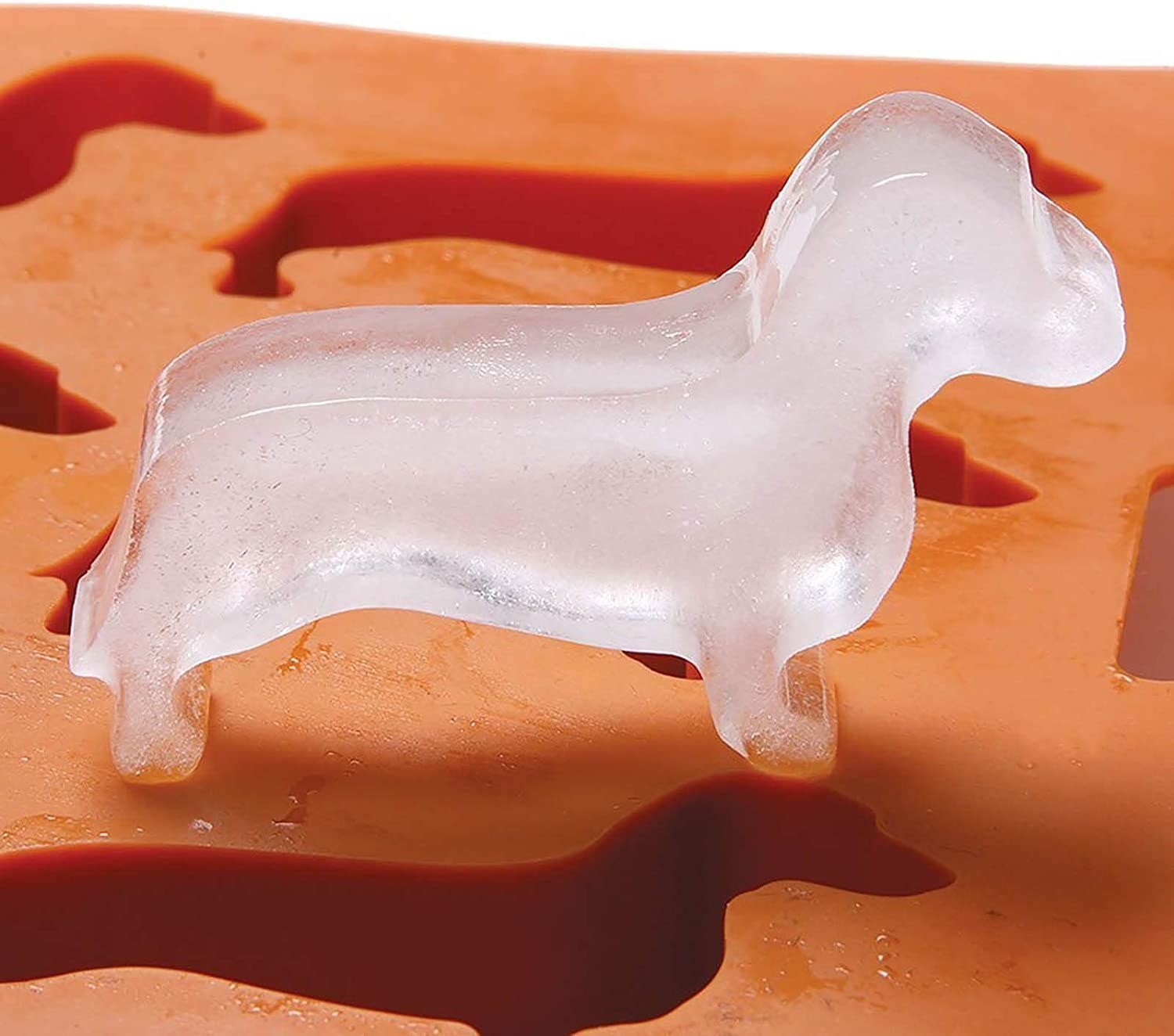 a dachshund dog shaped ice cube