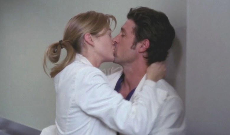 Meredith and Derek kiss