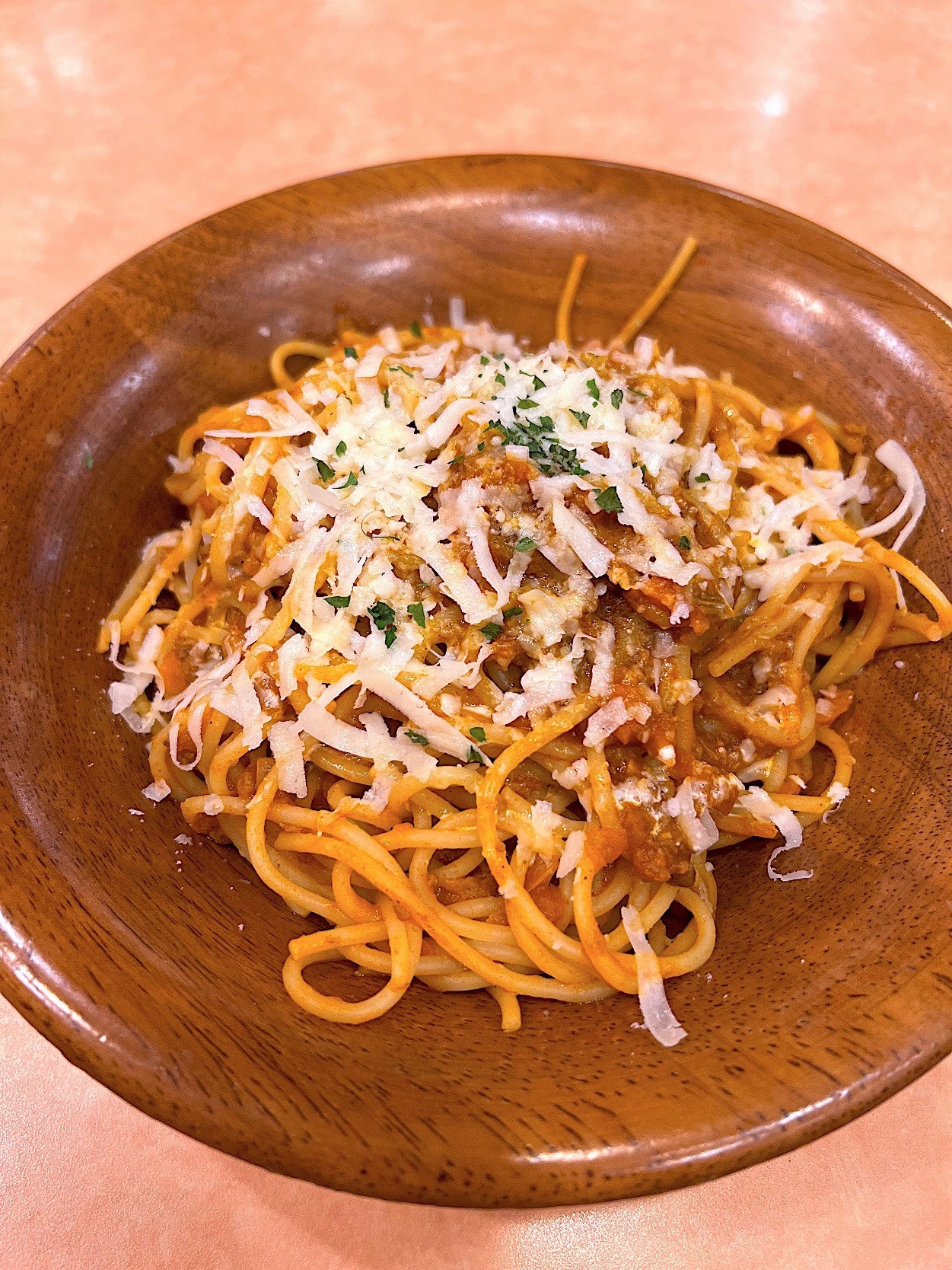 サイゼリヤのおすすめ定番メニュー「ミートソースボロニア風」