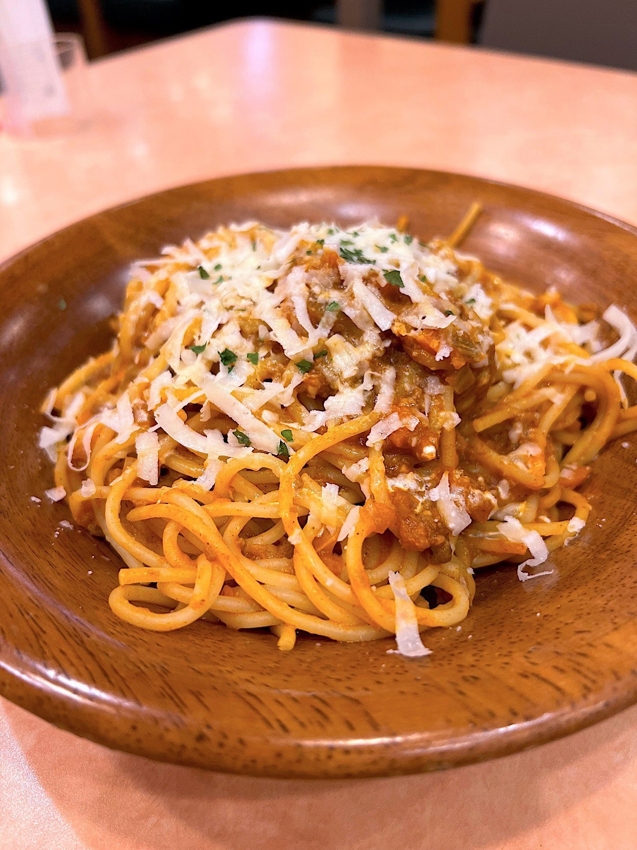 サイゼリヤのおすすめ定番メニュー「ミートソースボロニア風」