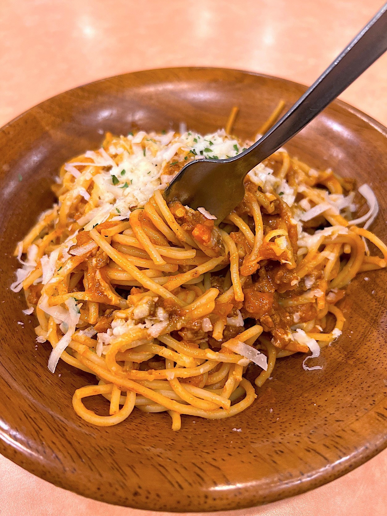 サイゼリヤのおすすめ定番メニュー「ミートソースボロニア風」