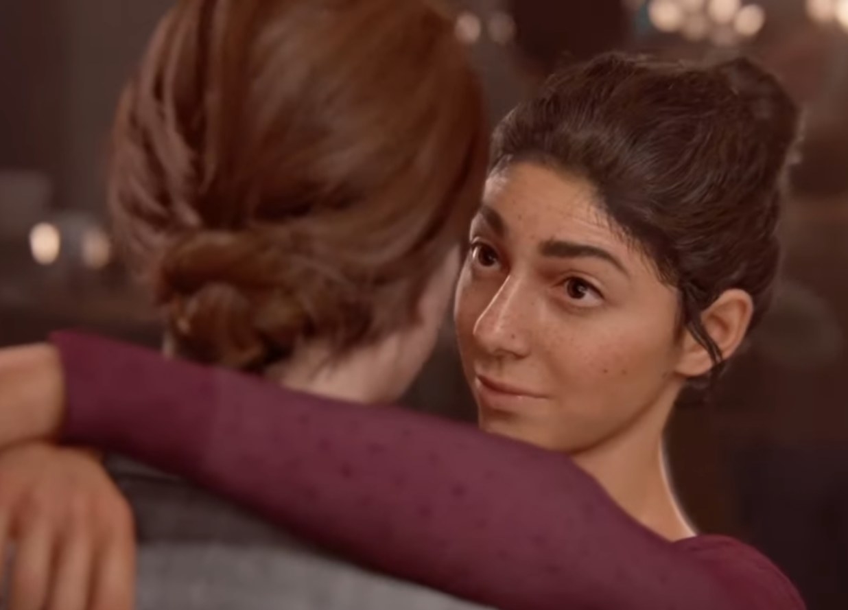 Ellie and Dina dance in The Last of Us Part II video game