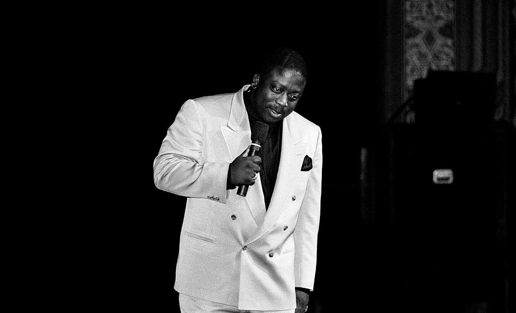 Comedian Robin Harris performs in what would be his final performance at the New Regal Theater