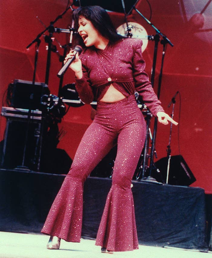 Selena performing in concert