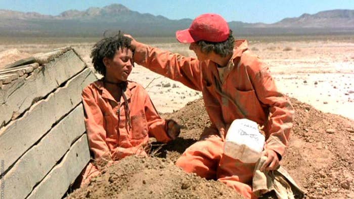 scene from the movie where Zero is digging holes