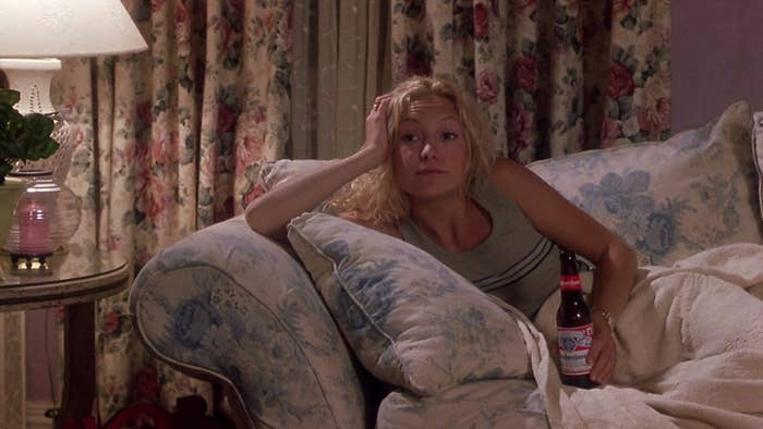 scene from the movie where Andie is sitting on the couch