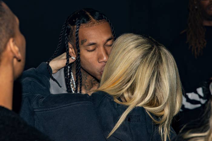 Tyga and Avril kissing