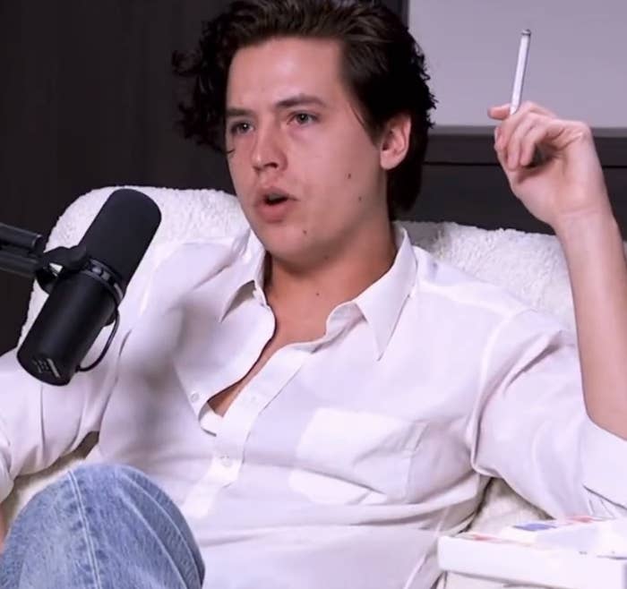 Cole Sprouse smoking