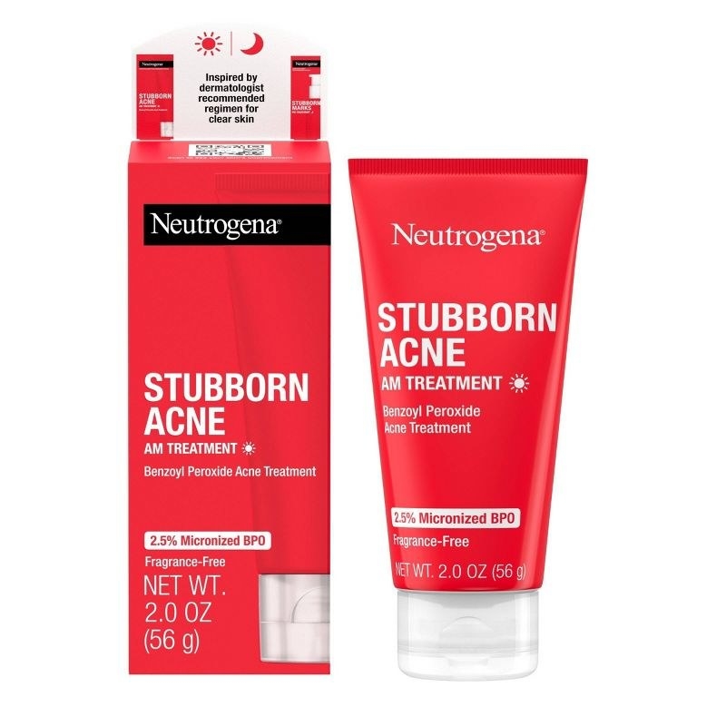 A red tube of acne product