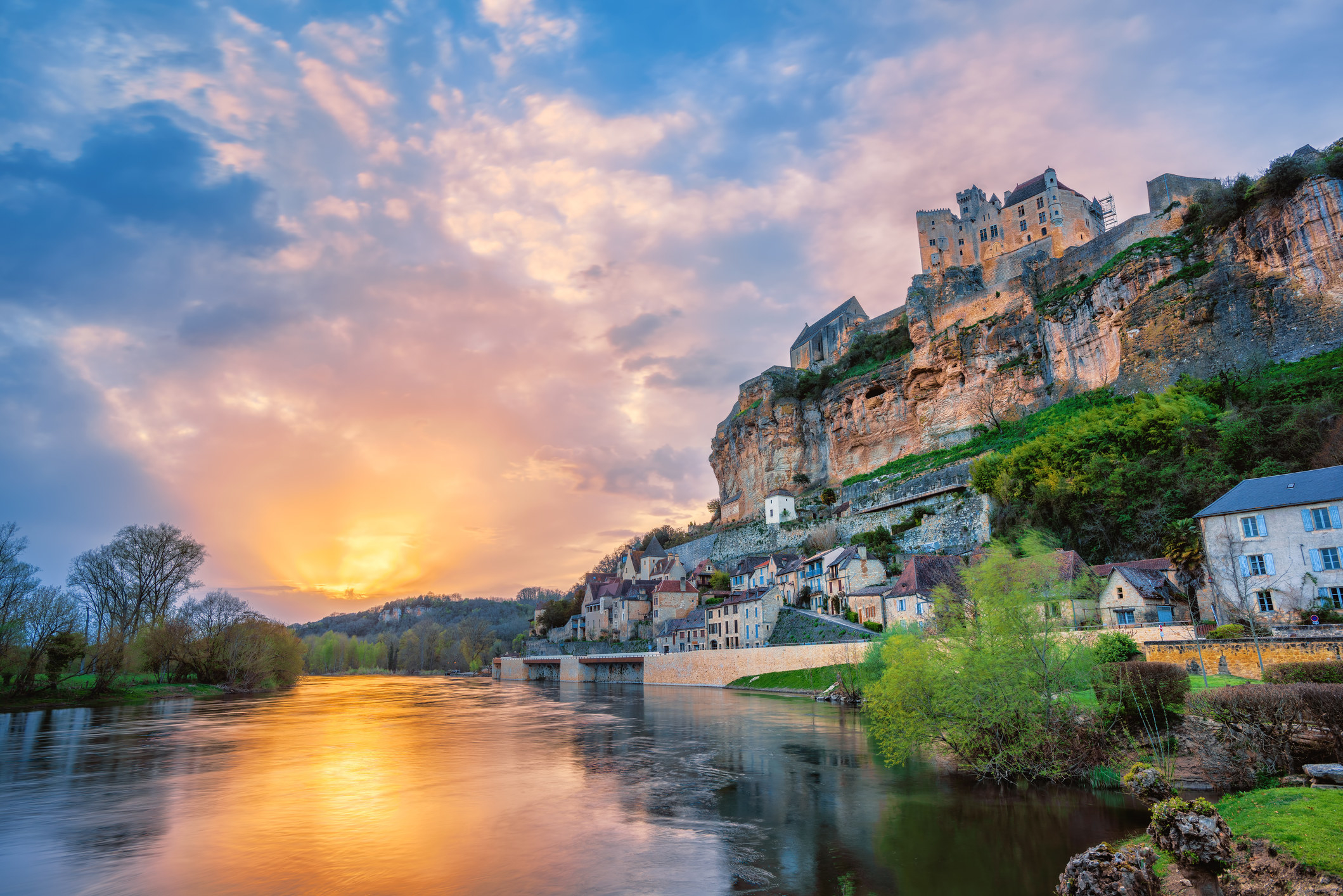 A village of Dordogne built on a hilltop