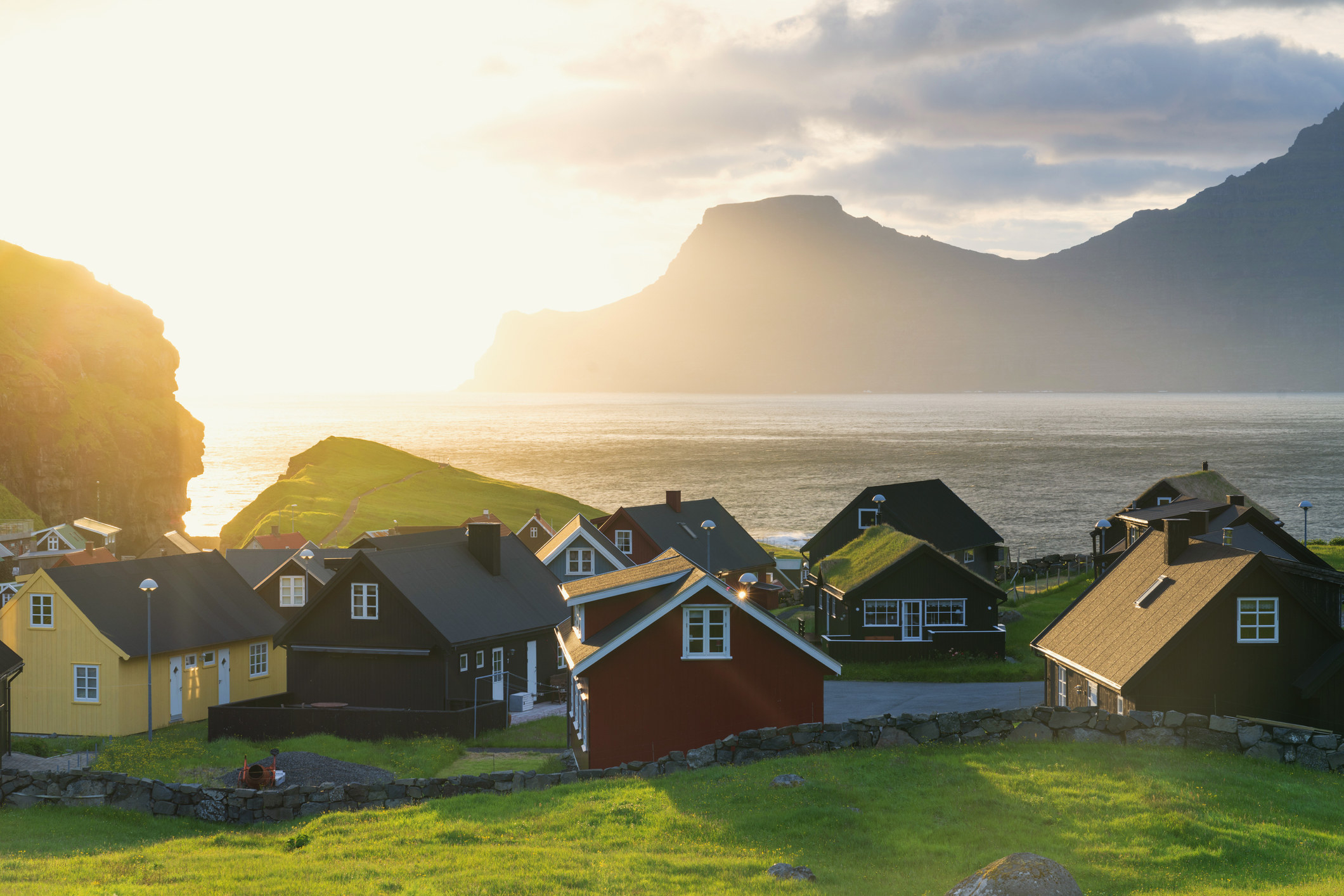 A traditional village in the Faroe Islands