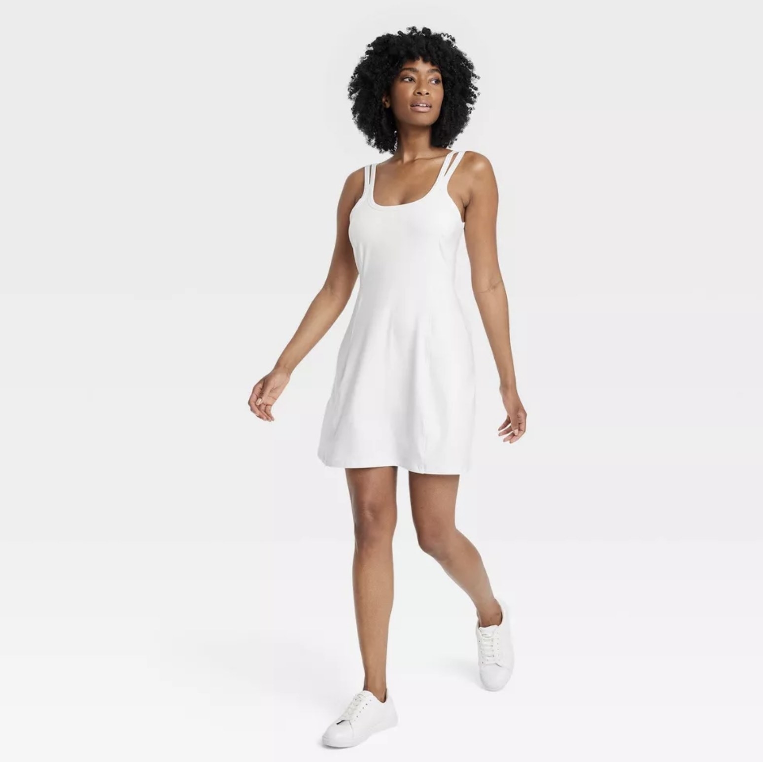 the exercise dress in white