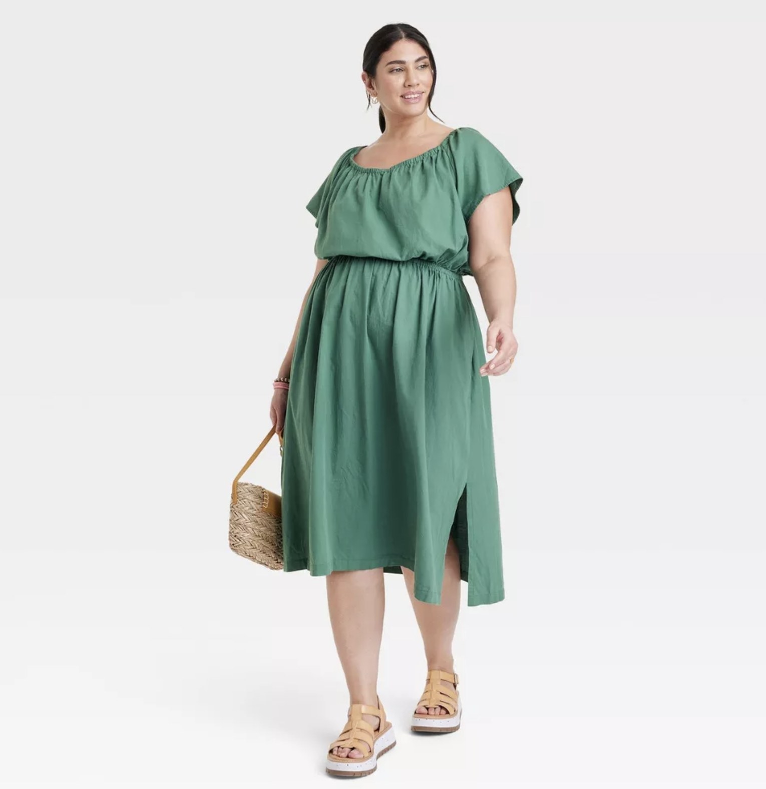 the dress in green