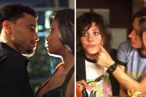 Taraji P. Henson and Michael Ealy in "Think Like a Man;" Katherine Moennig and Sarah Shahi in "The L Word"
