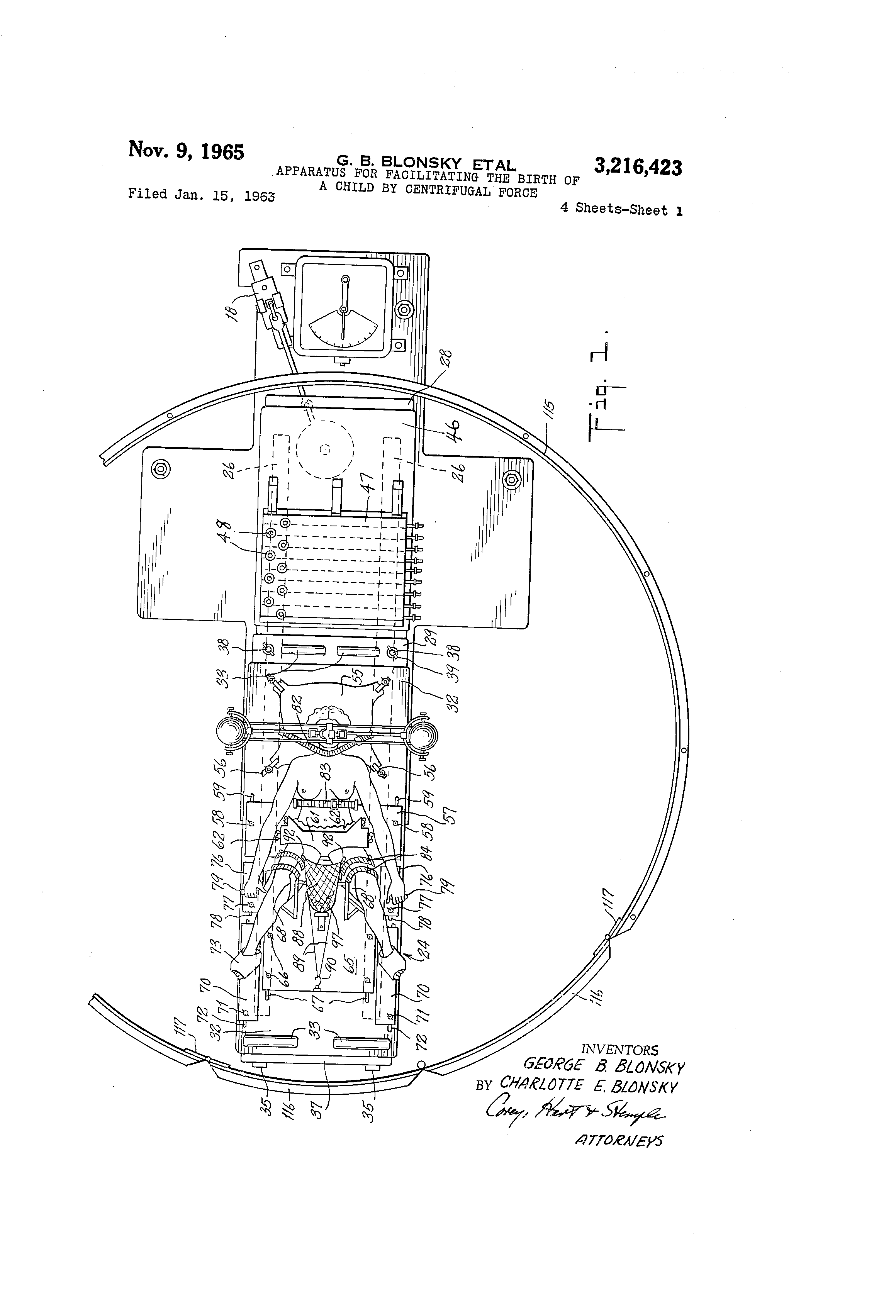 A patent for the Blonsky device