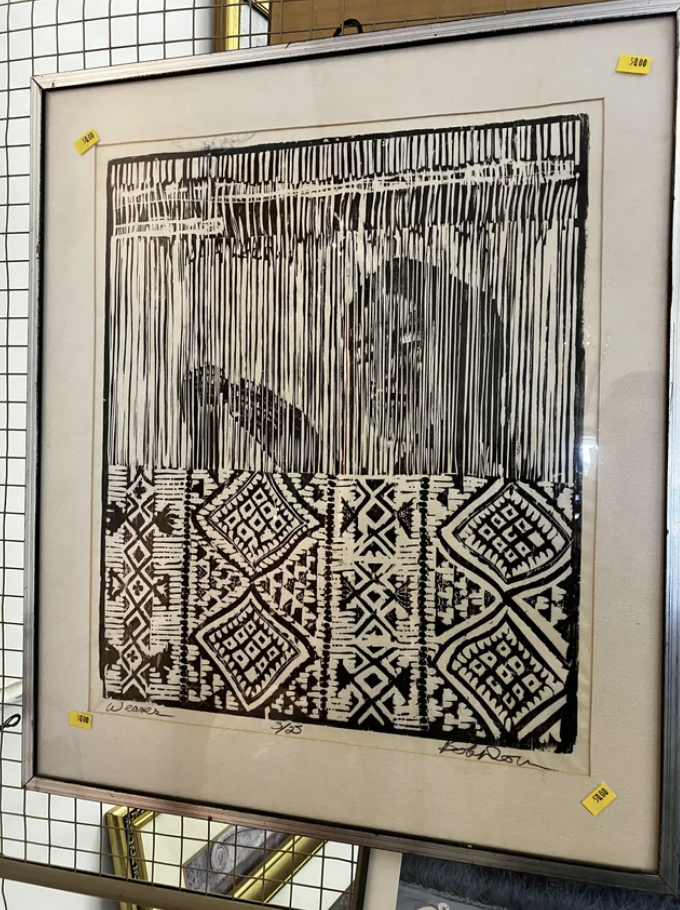 A framed painting
