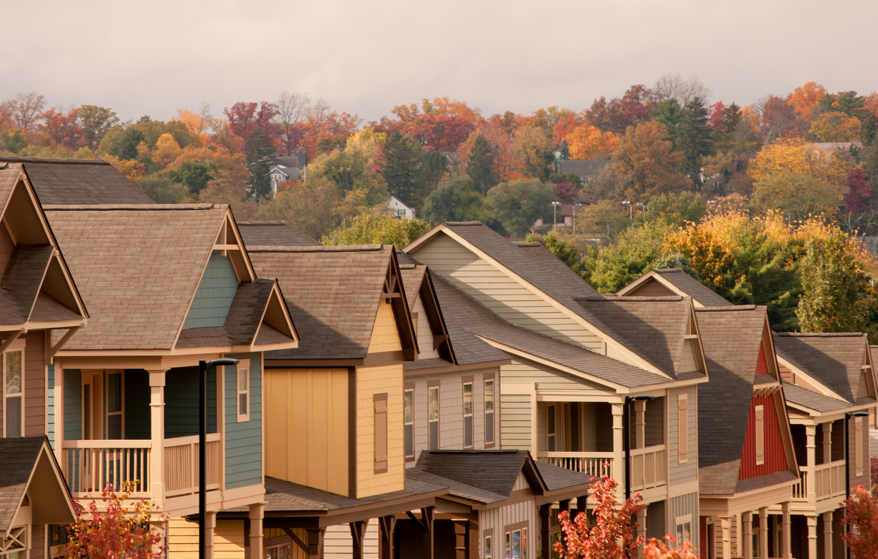 View of houses in State College, Pennsylvanie=a