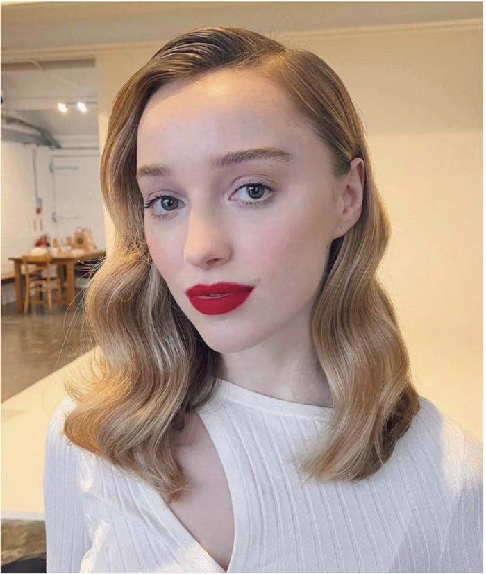 Phoebe Dynevor sporting the old-Hollywood waves hairstyle