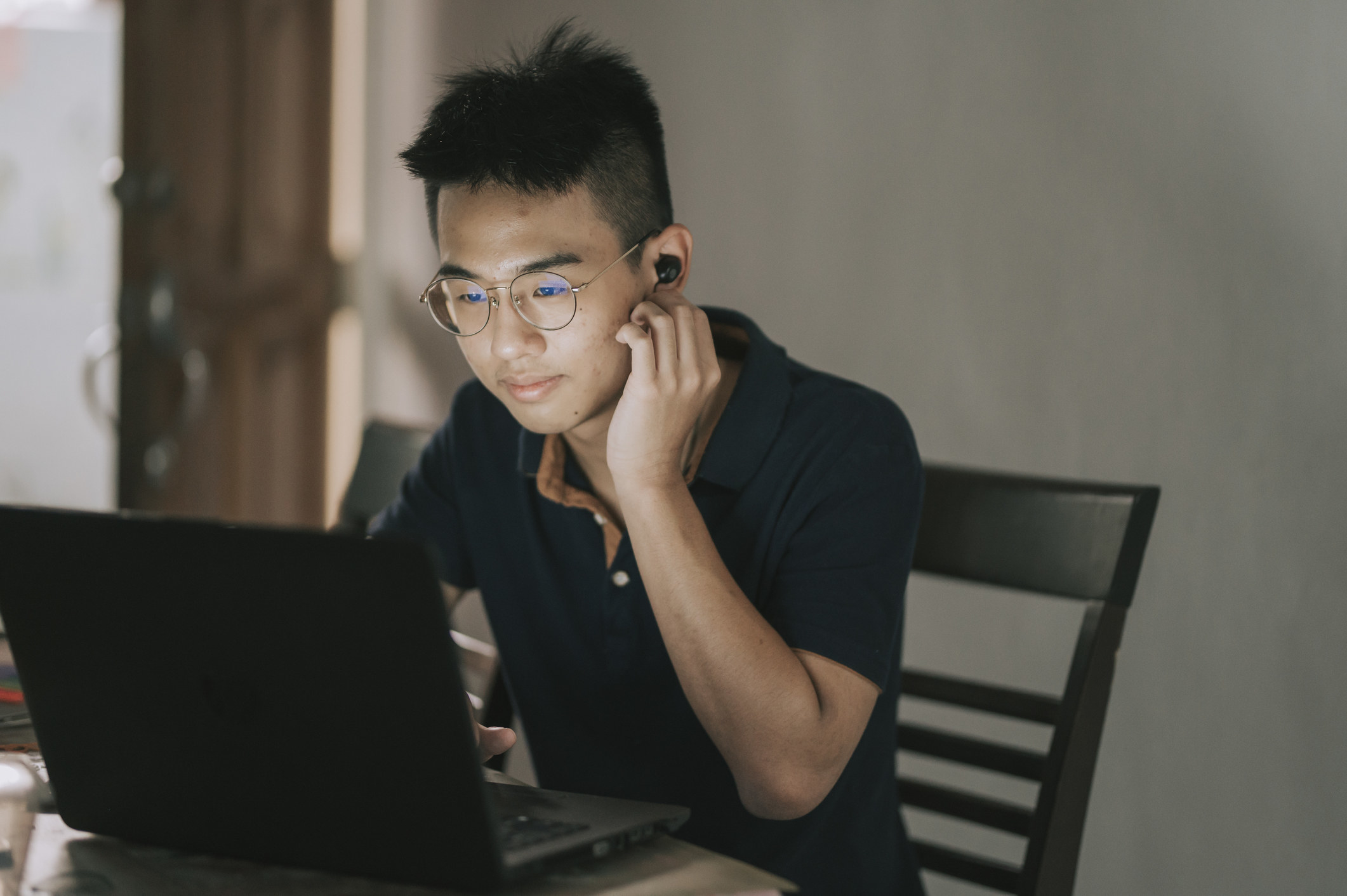 person on their computer