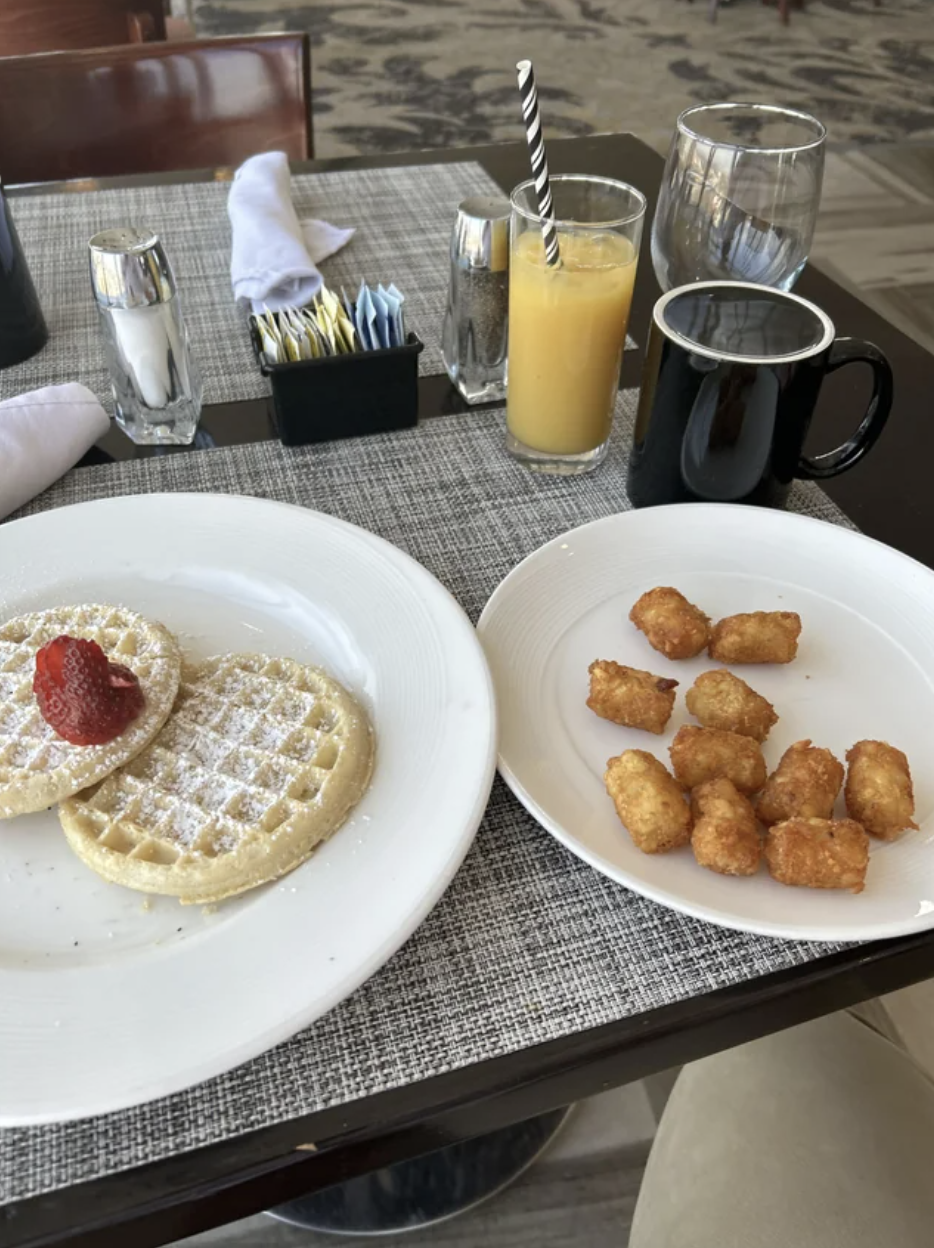 Tater tots and waffles