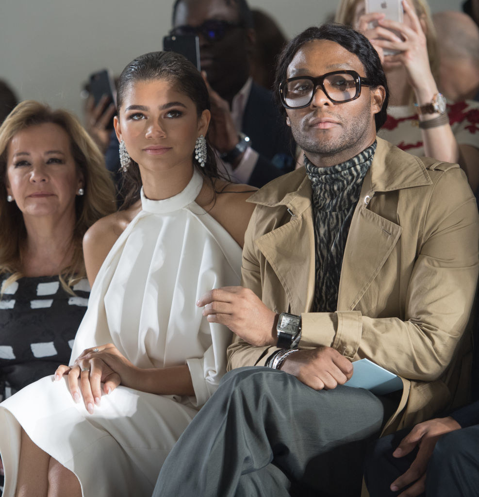 zendaya and law roach front row at a fashion show