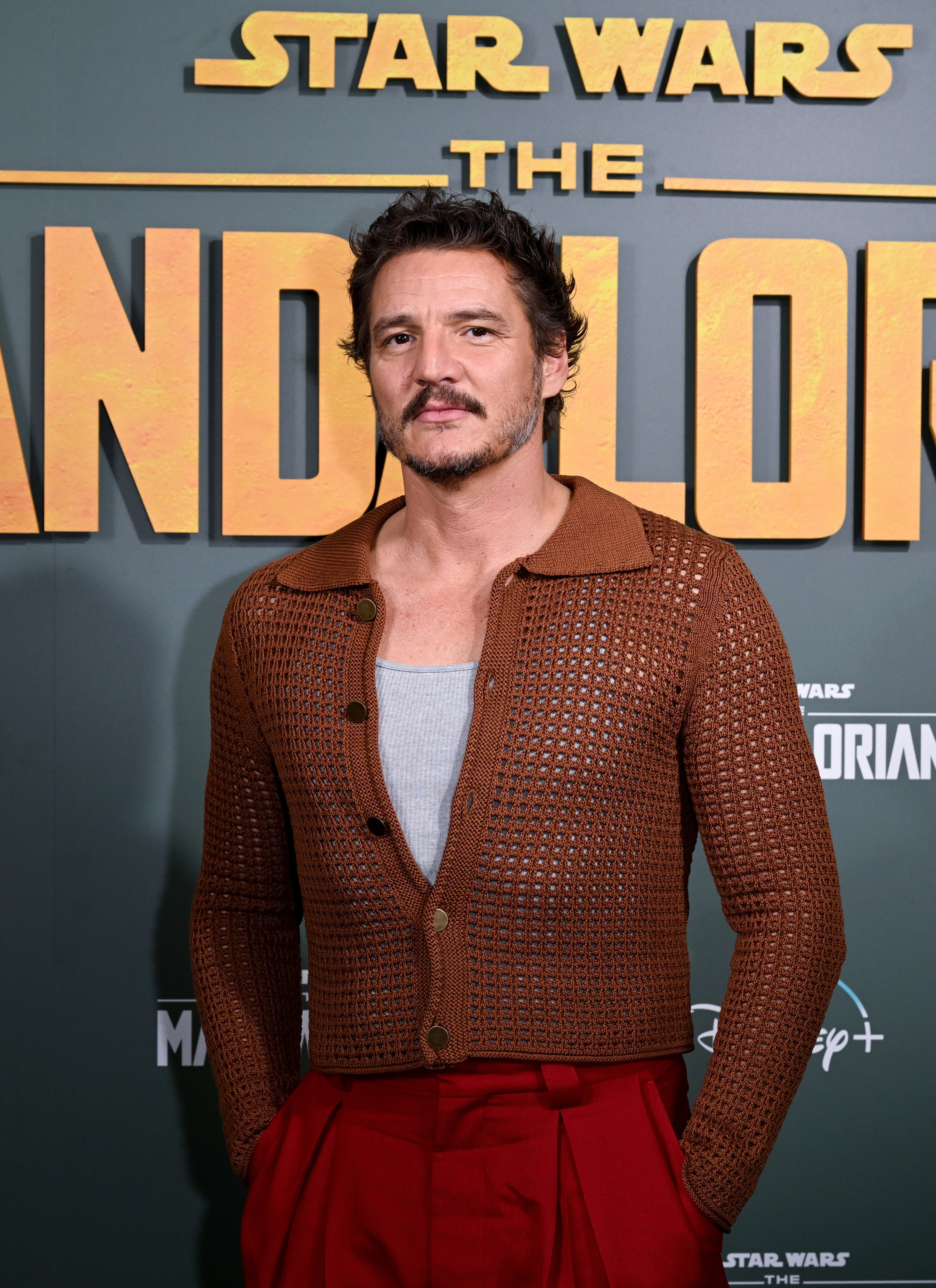 Pedro at a red carpet event for The Mandolorian