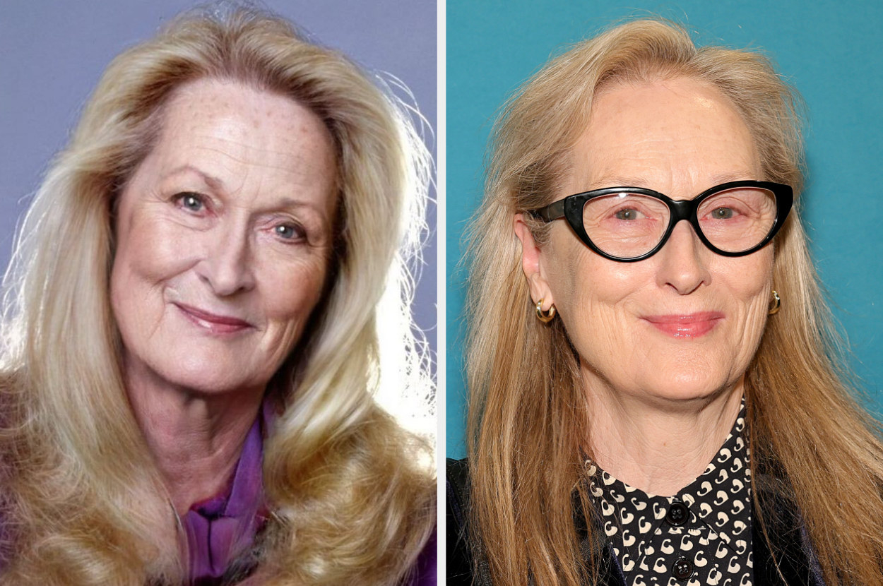 Side-by-side of AI Meryl and actual Meryl