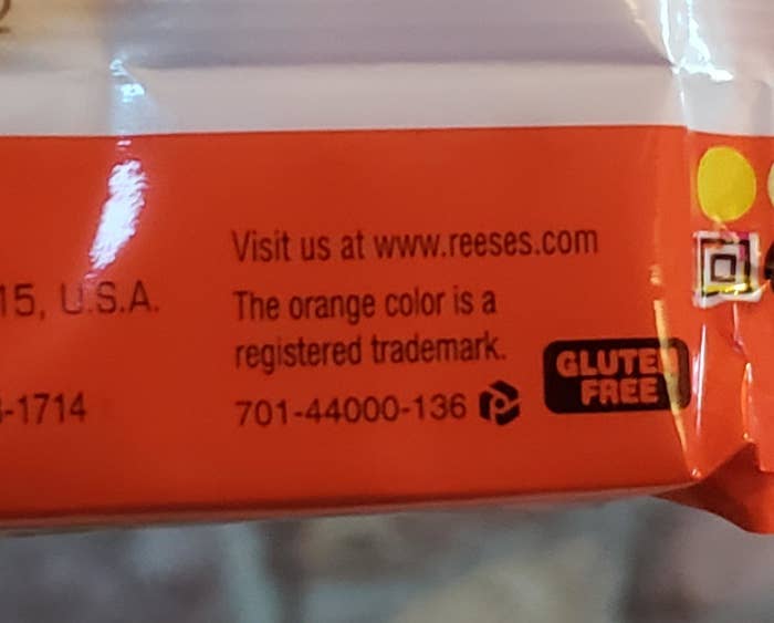 "The orange color is a registered trademark."
