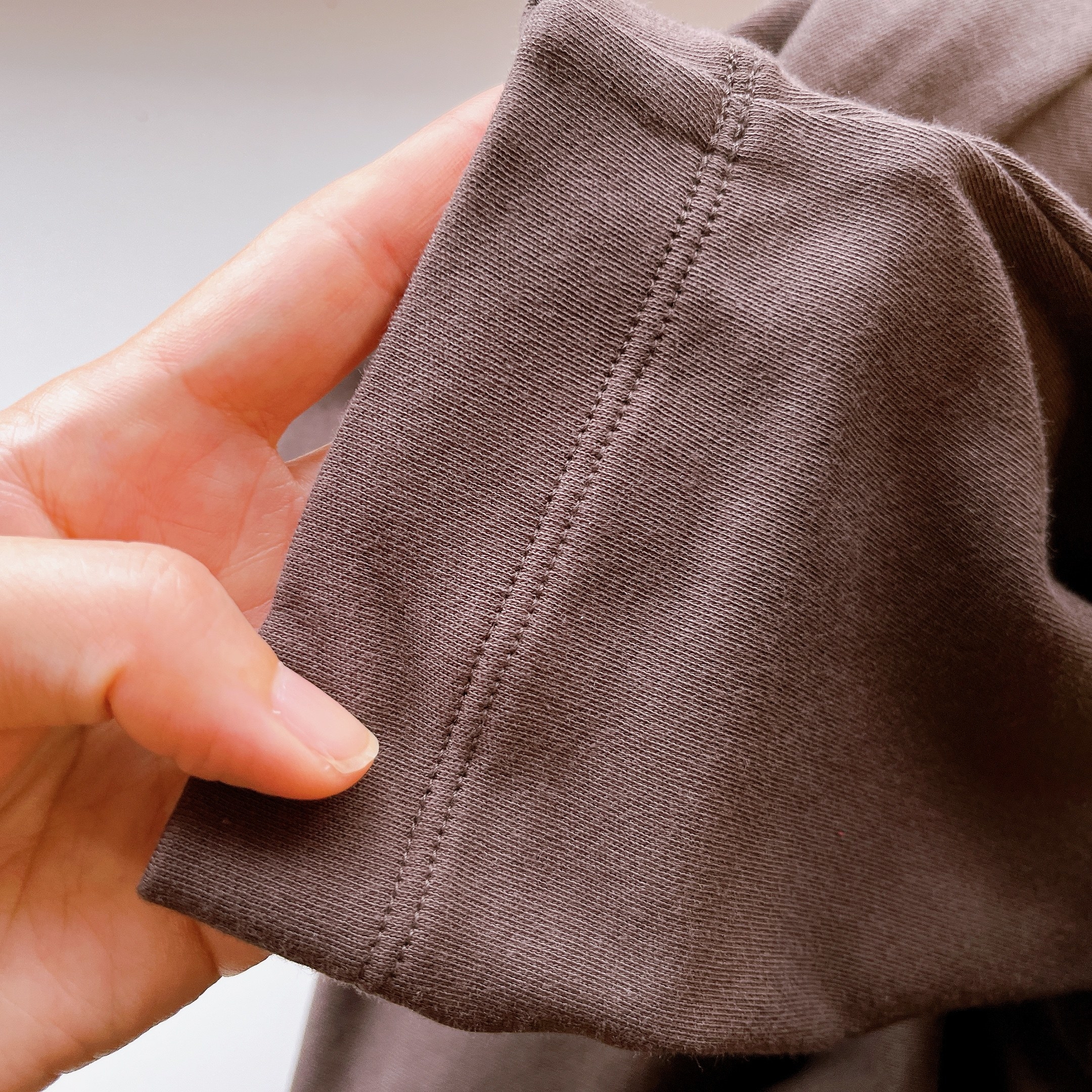 無印良品のおすすめレディースファッション「スムース編み五分袖ワンピース」