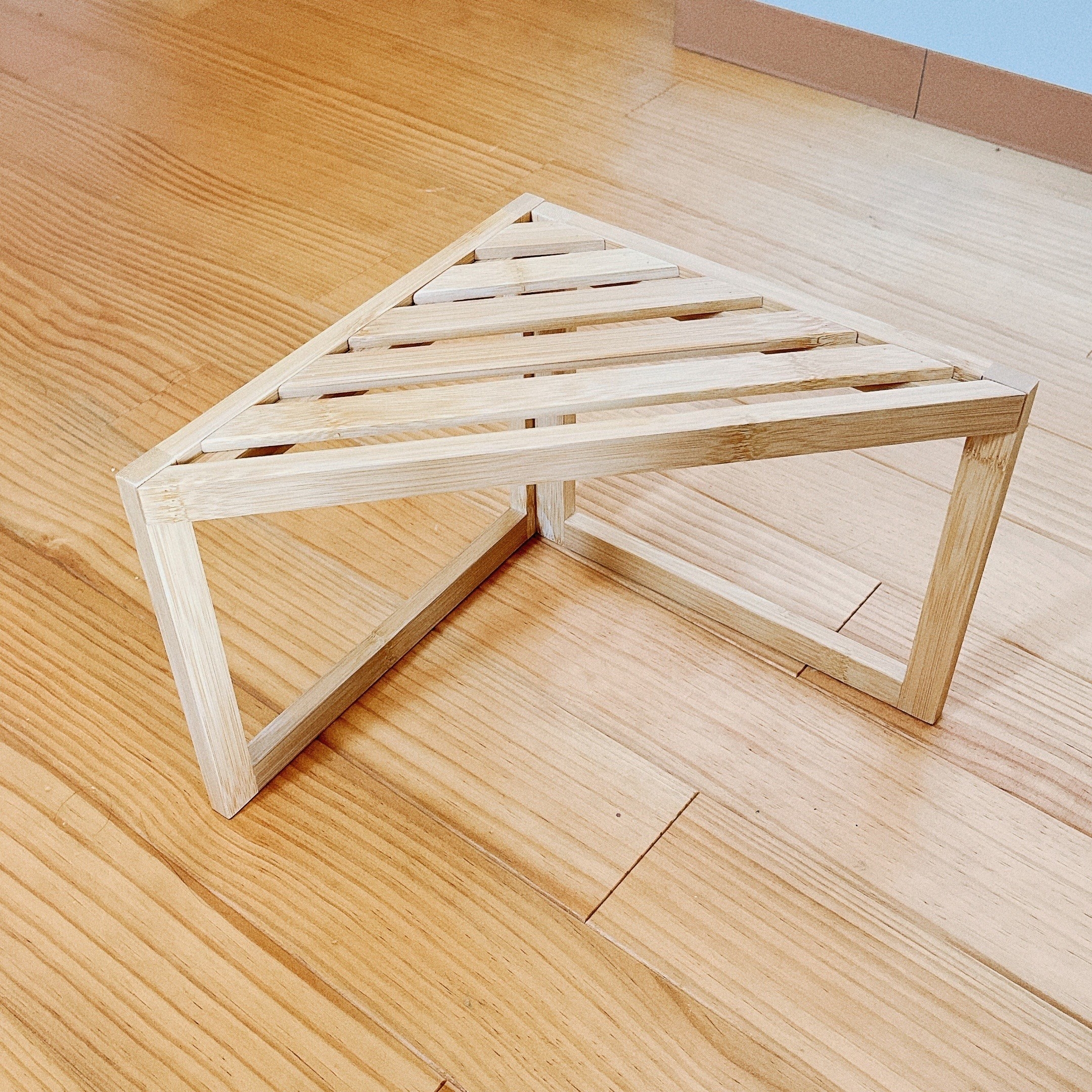 無印良品のおすすめ「竹材 コーナーラック1段」