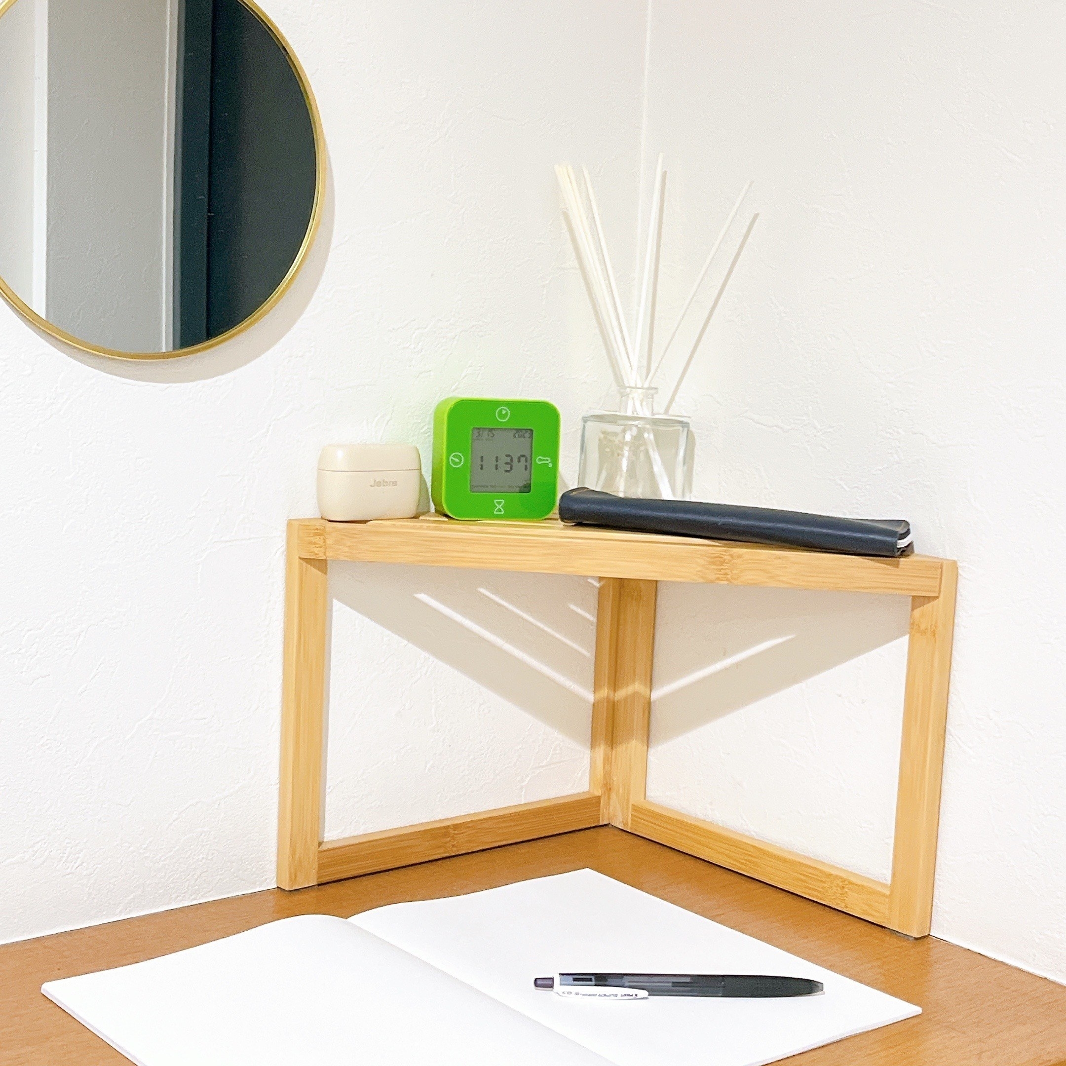 無印良品のおすすめ「竹材 コーナーラック1段」