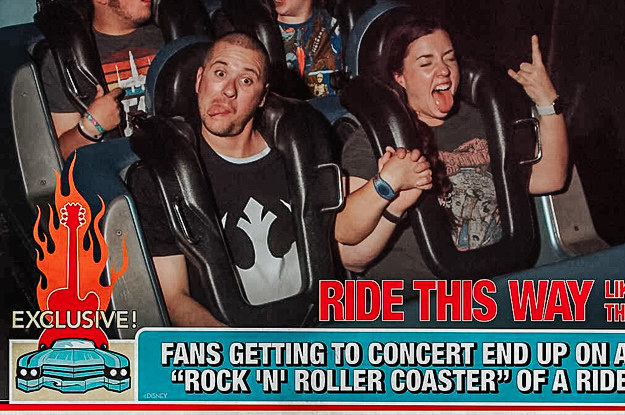 Picture from the rock n roller coaster at hollywood studios