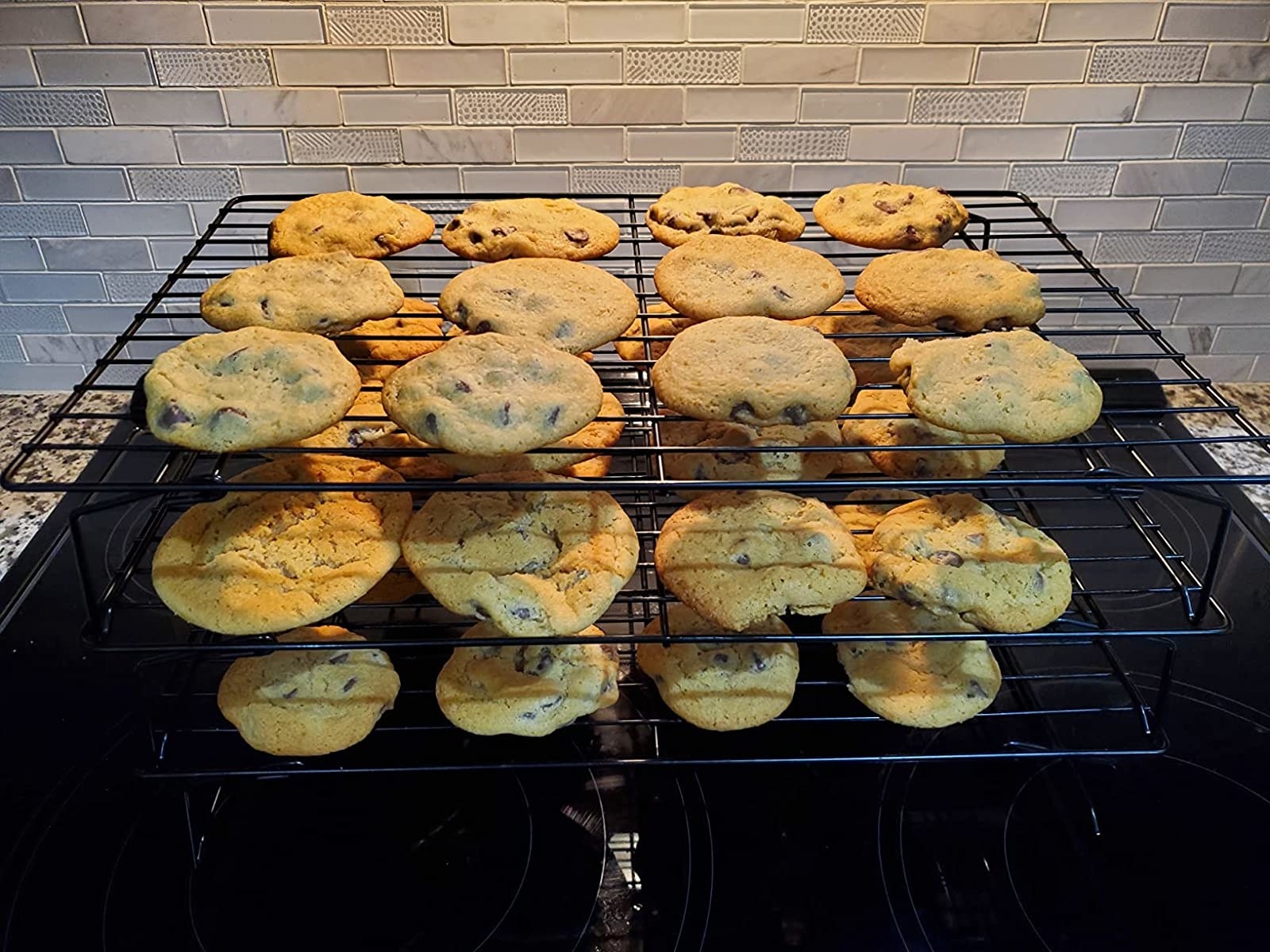 Reviewer image of cookies on cooling rack