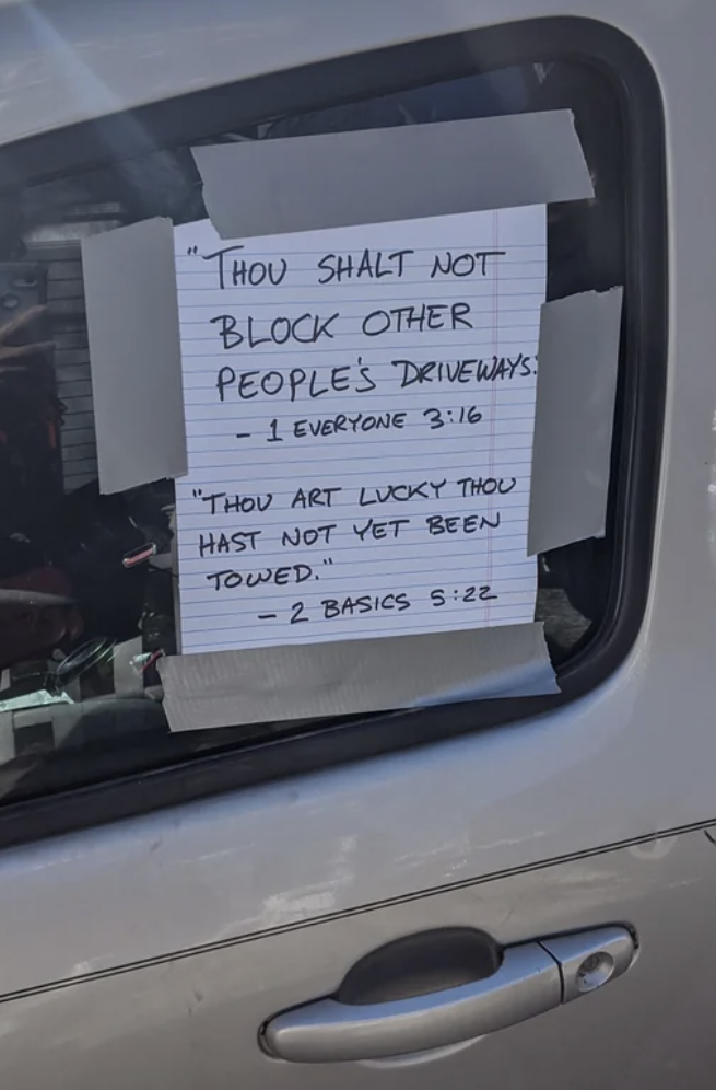 "Thou art lucky thou hast not yet been towed."
