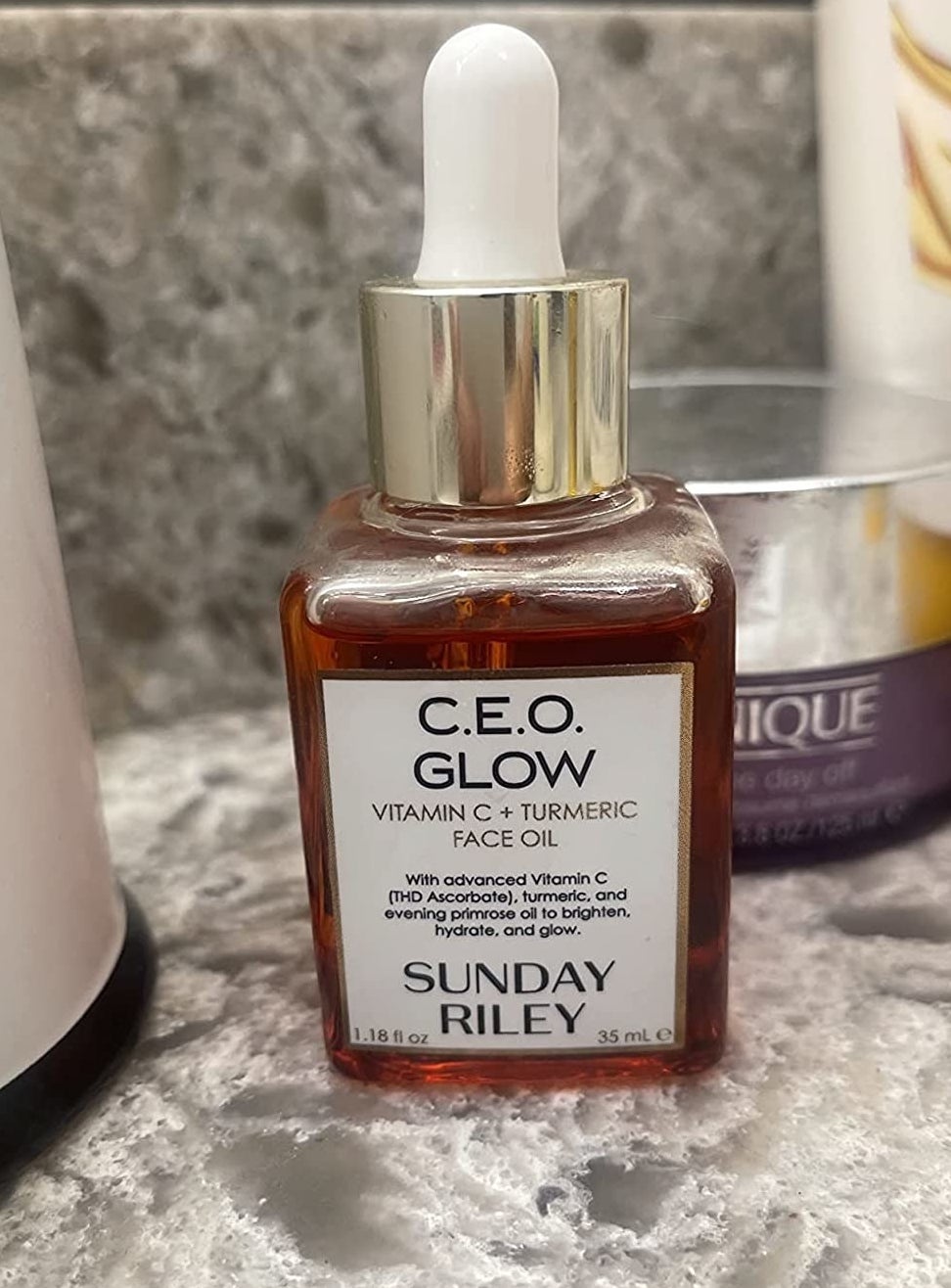 A bottle of the product in a reviewer's home