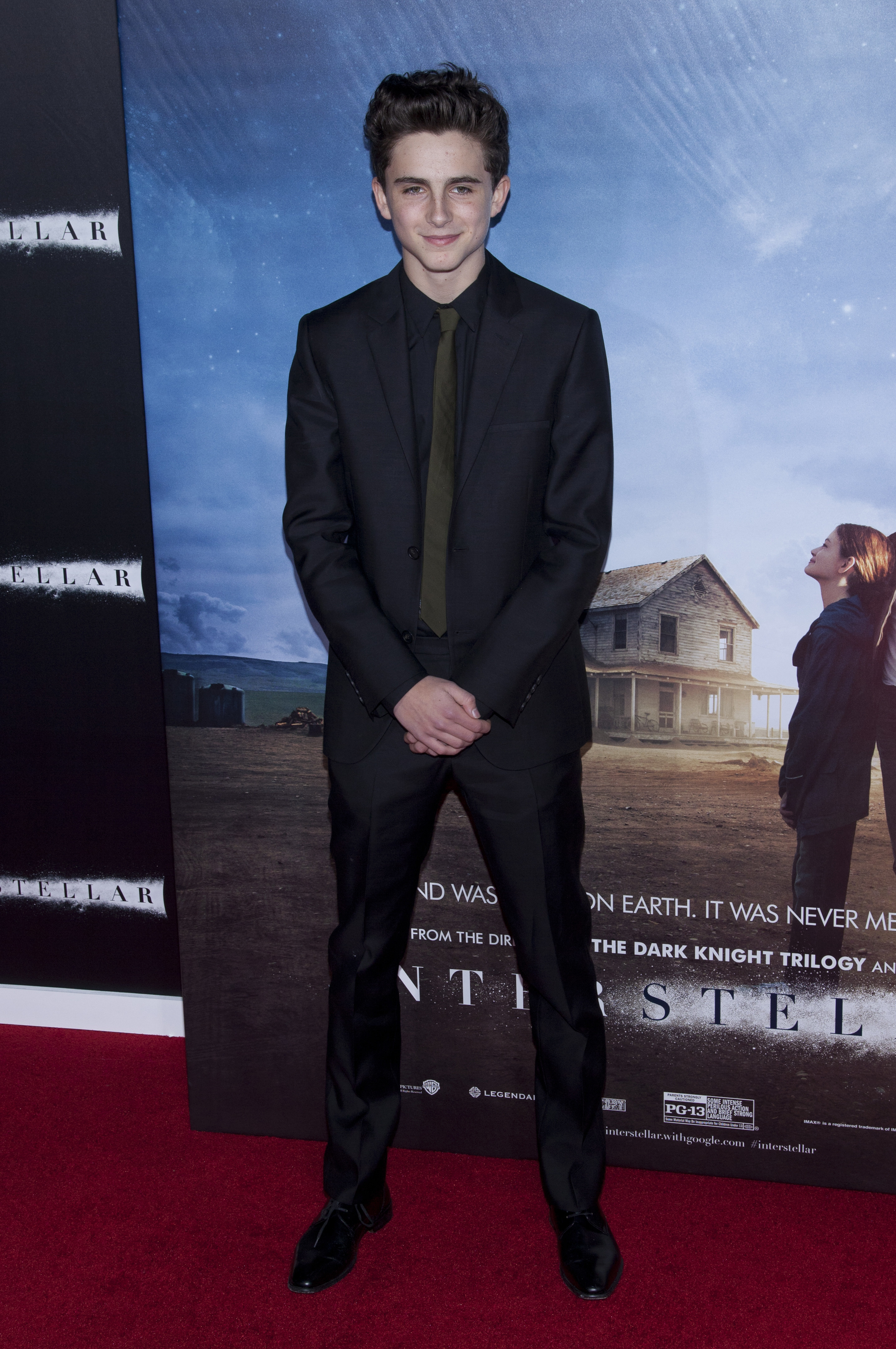 In a suit on the red carpet