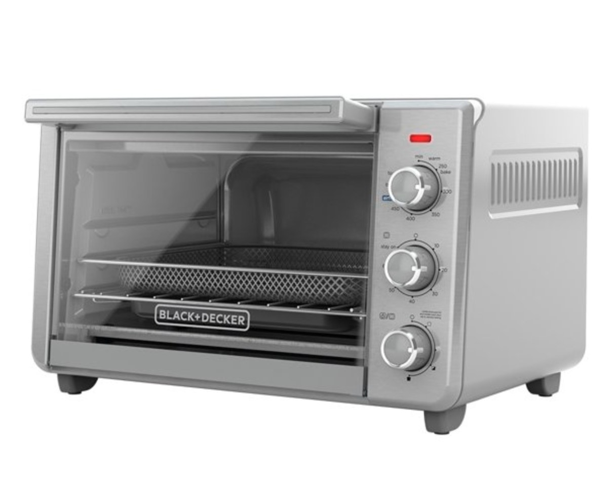 the silver toaster oven