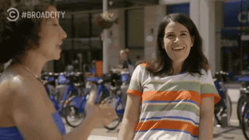 abbi and illana dancing in the sun from an episode of broad city