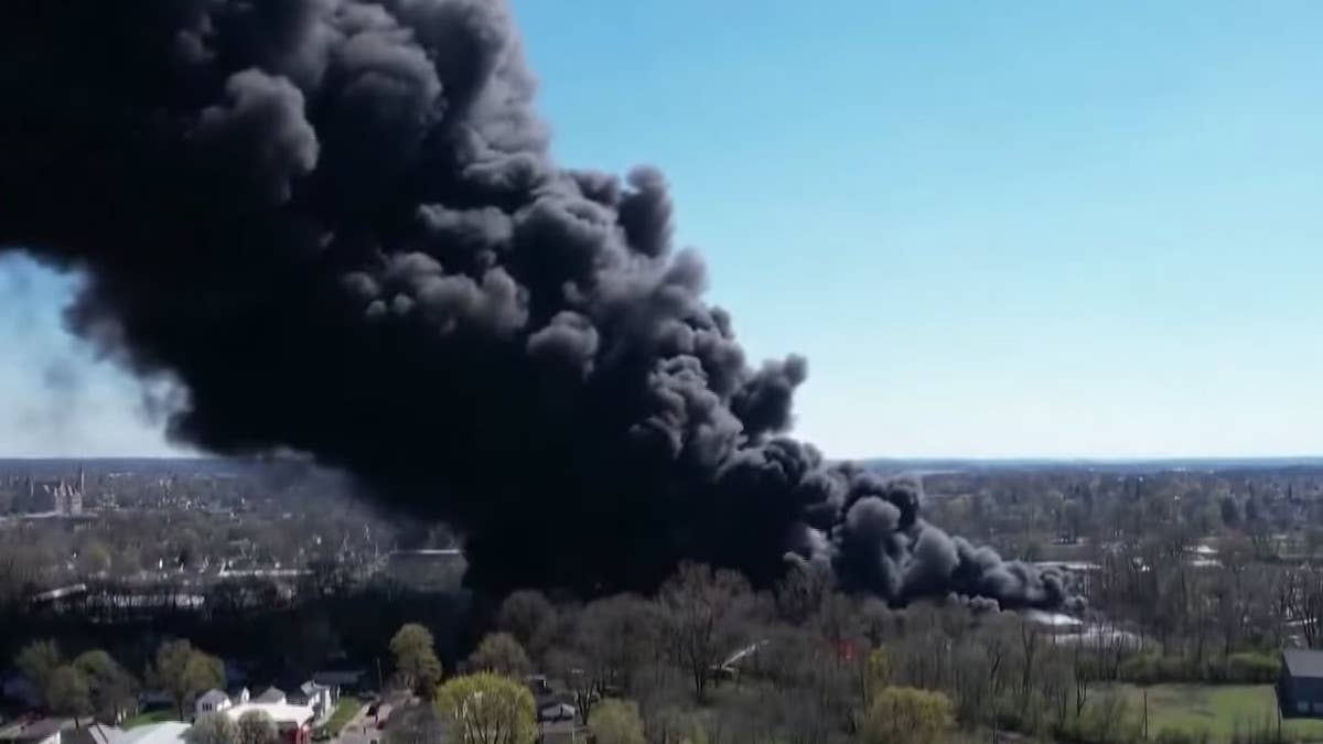 The recycling plant in Richmond, Indiana has continued to burn since it erupted in flames on Tuesday, and 2,000 residents remain under evacuation orders.