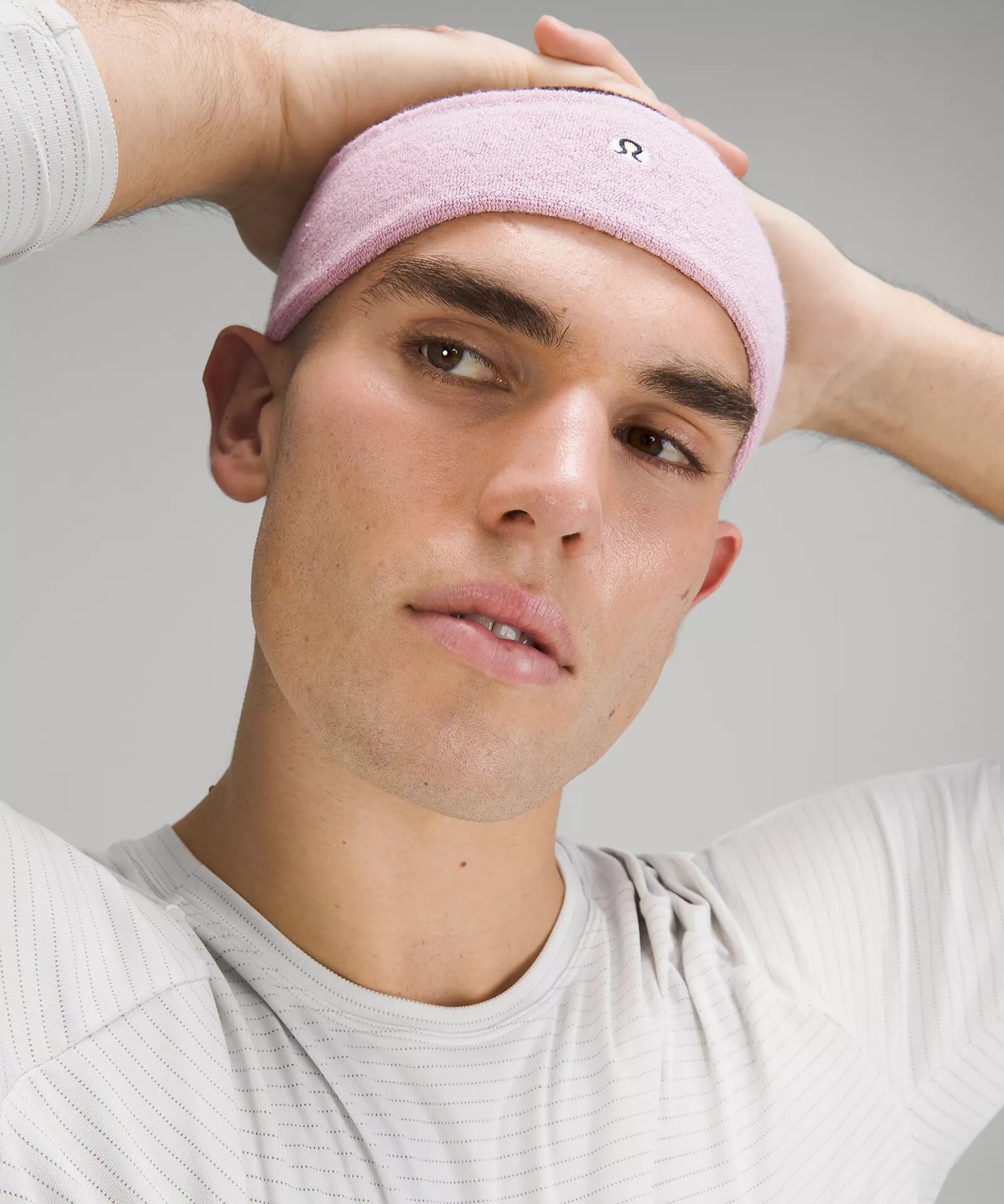 a person wearing the headband on their head
